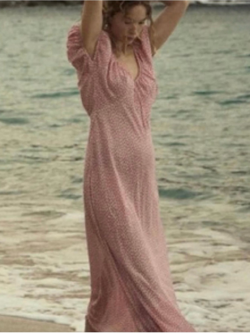 Doen pink floral dress in 100% organic cotton.